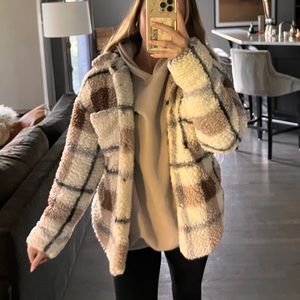 Sherpa plaid flannel